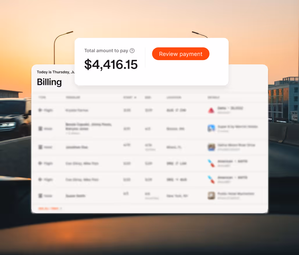 Engine billing report screenshot