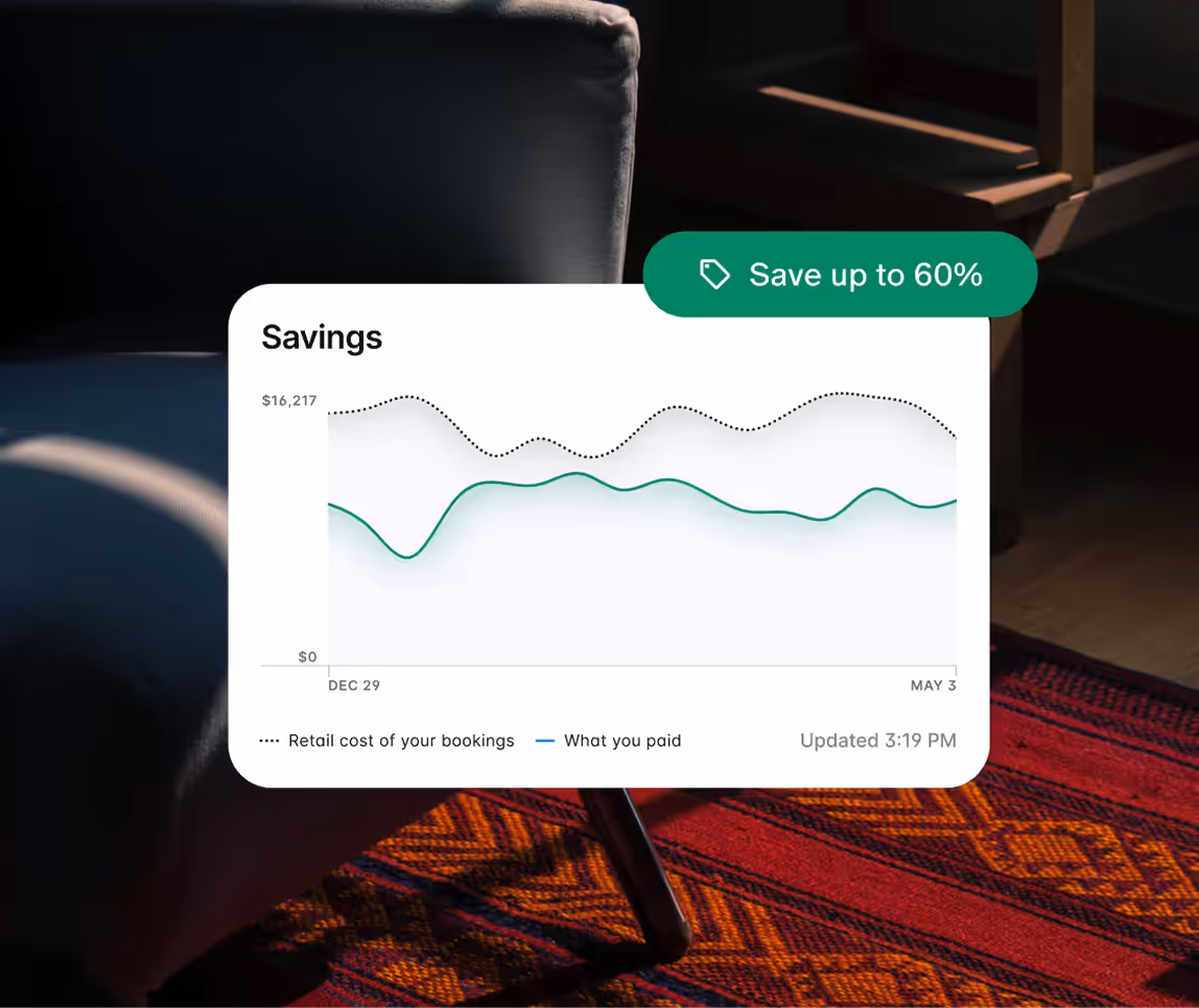 A spending report in the engine dashboard - chart visualization