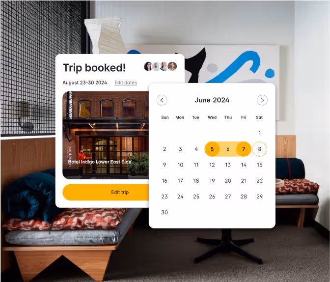 Picking dates for a booking