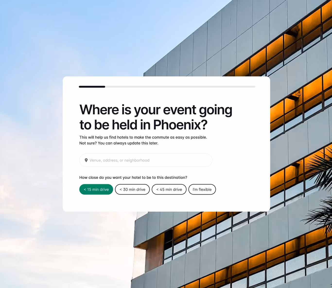 Select event location