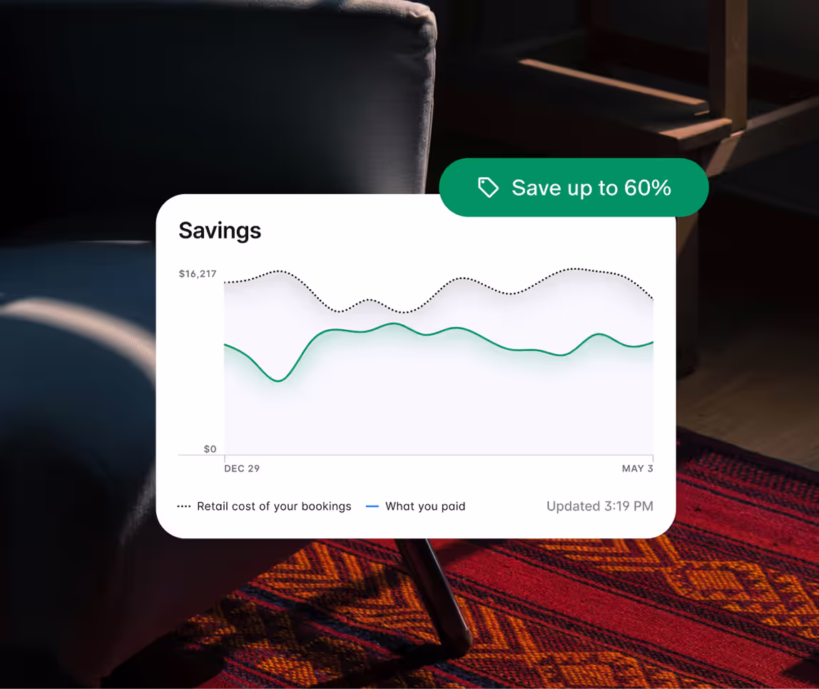 A spending report in the engine dashboard - chart visualization